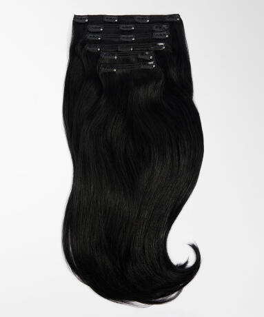 Classic Clip-ins  Straight / Max Volume / 6 pieces 1.0 Black 50 cm