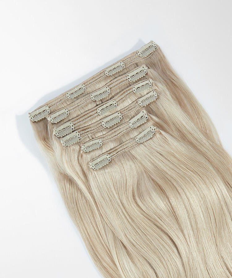 Classic Clip-ins  Straight / Max Volume / 6 pieces 10.7 Light Grey 50 cm