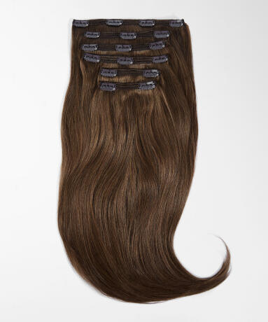 Classic Clip-ins Straight / Max Volume / 6 pieces 2.3 Chocolate Brown 50 cm