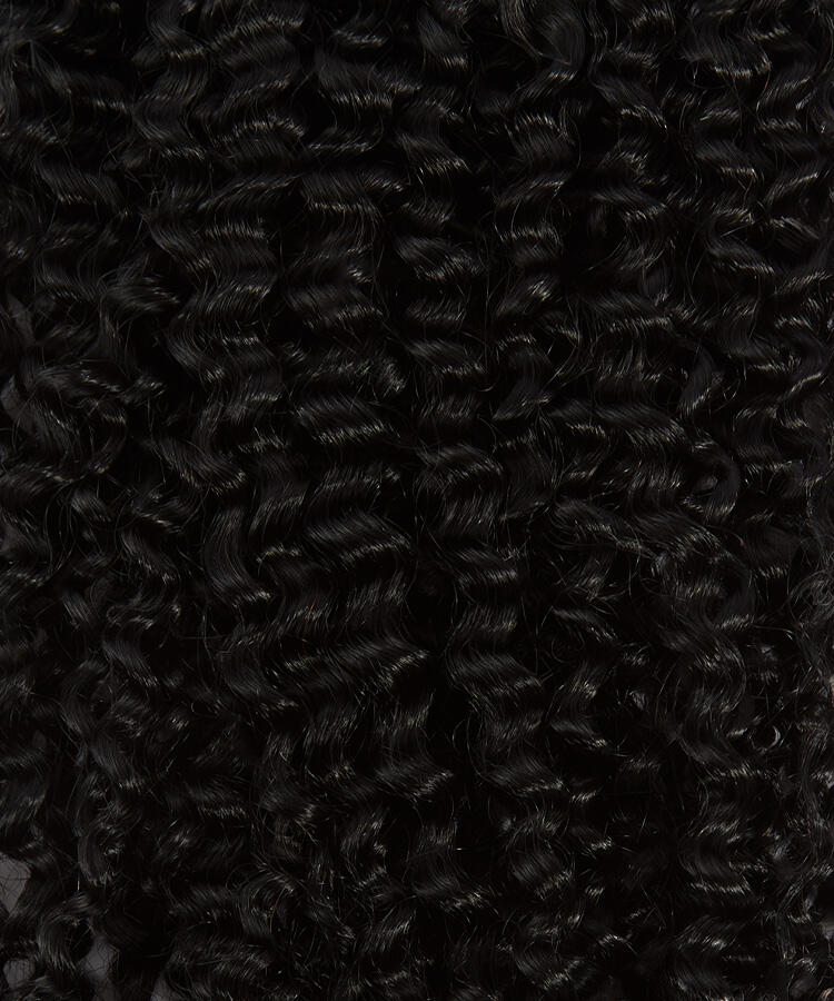 Vegan Ponytail Spiral Curls / Clip-in / Medium Volume 1.0 Black 70 cm