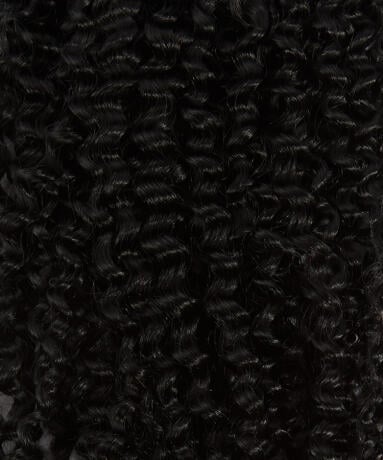 Vegan Ponytail Spiral Curls / Clip-in / Medium Volume 1.0 Black 70 cm