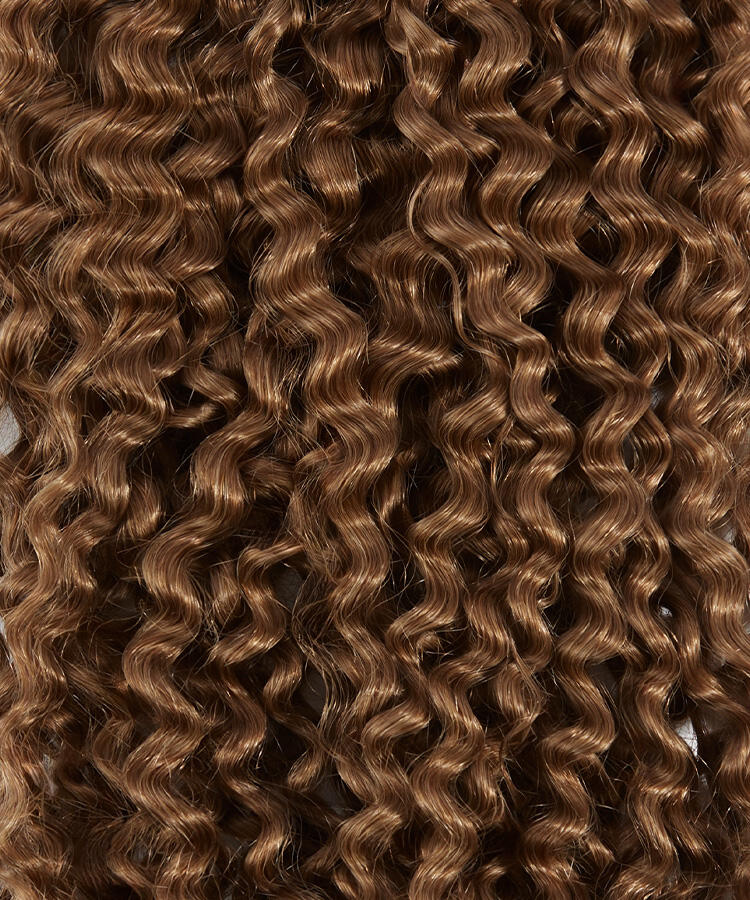 Vegan Ponytail Spiral Curls / Clip-in / Medium Volume 5.0 Brown 70 cm