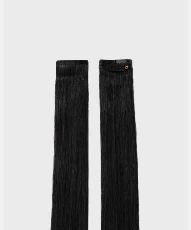 Single Invisible Clip-ins Straight / 2 pieces 1.0 Black 40 cm