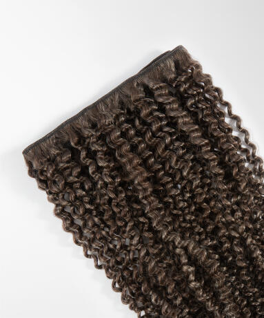 Weft Extensions Spiral Curls / Double Layer / Medium Volume M2.3/2.6 Dark Ashy Highlights 60 cm