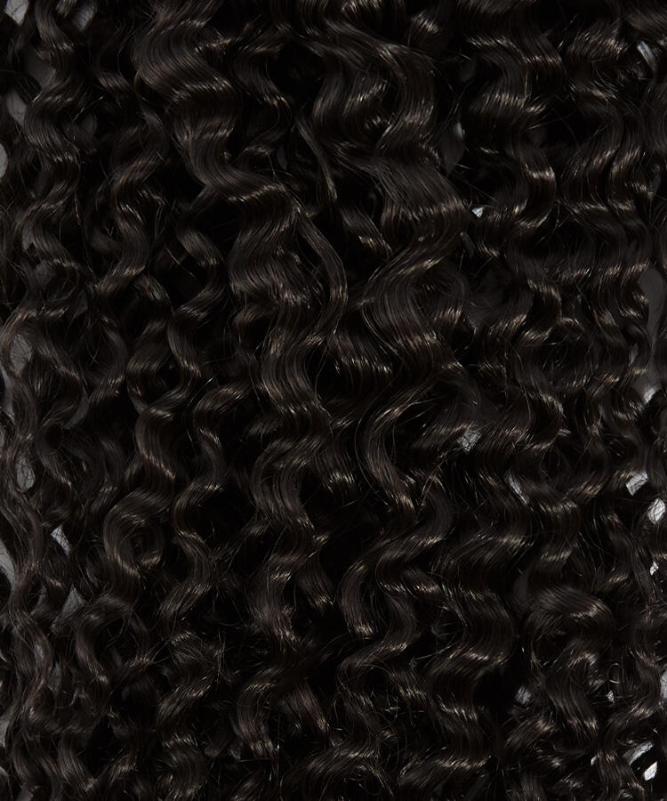 Weft Extensions Spiral Curls / Double Layer / Medium Volume 1.2 Black Brown 60 cm