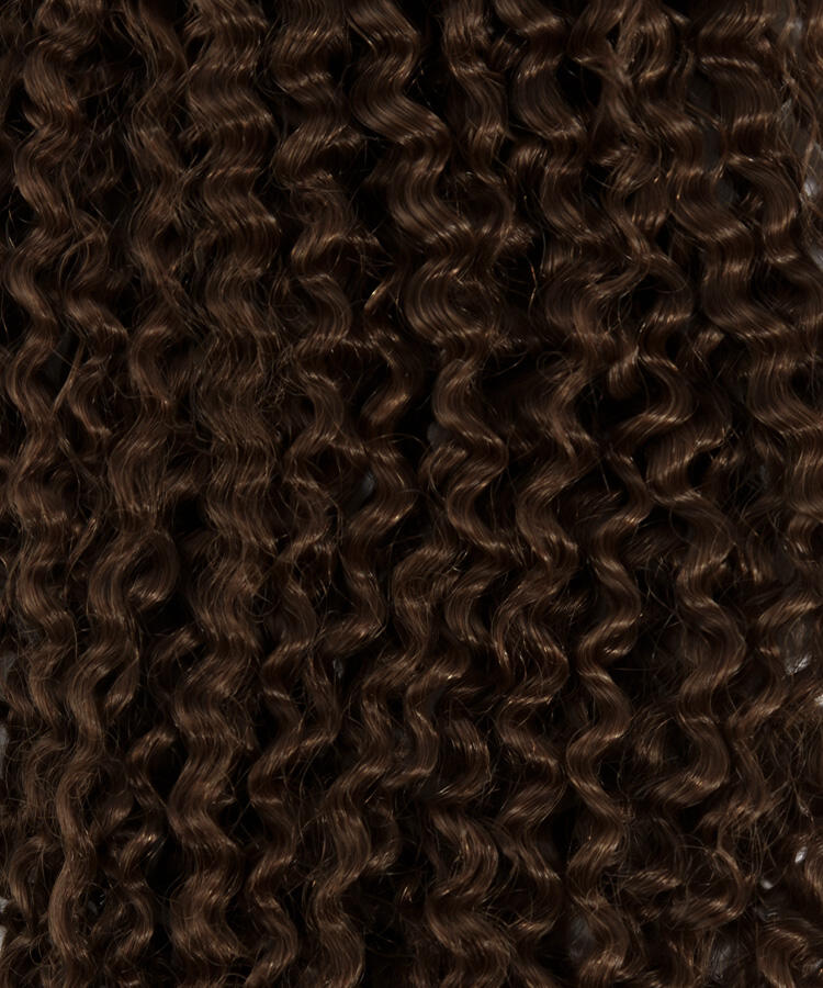 Weft Extensions Spiral Curls / Double Layer / Medium Volume 2.0 Dark Brown 60 cm