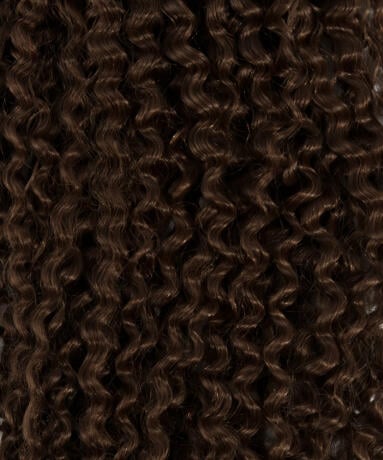 Weft Extensions Spiral Curls / Double Layer / Medium Volume 2.0 Dark Brown 60 cm