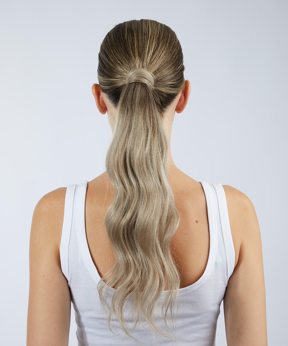 Ponytail Straight / Clip-in / Light Volume B2.6/10.7 Dark Ashy Blonde Balayage 40 cm