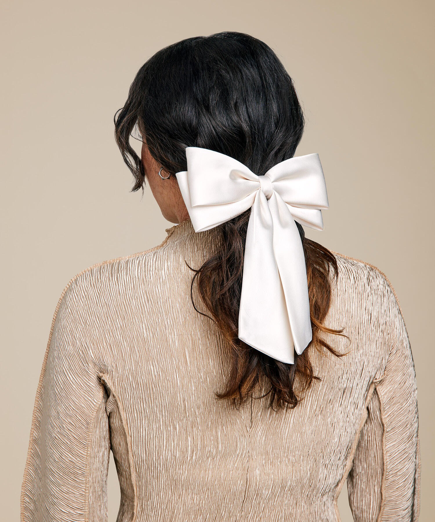 Silk Bow Hair Clip 1 piece null