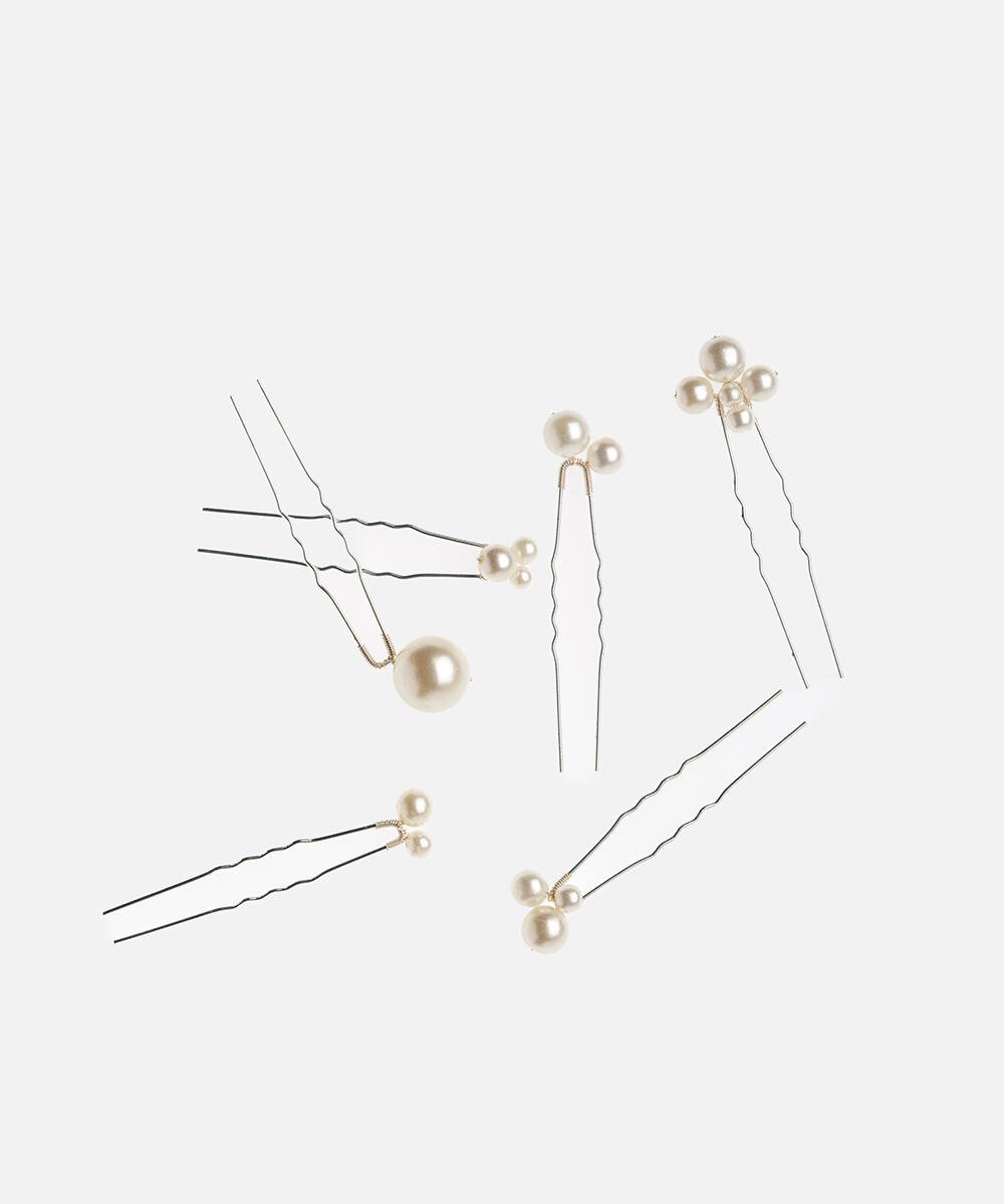 Pearl Hair Pins 6-pack null