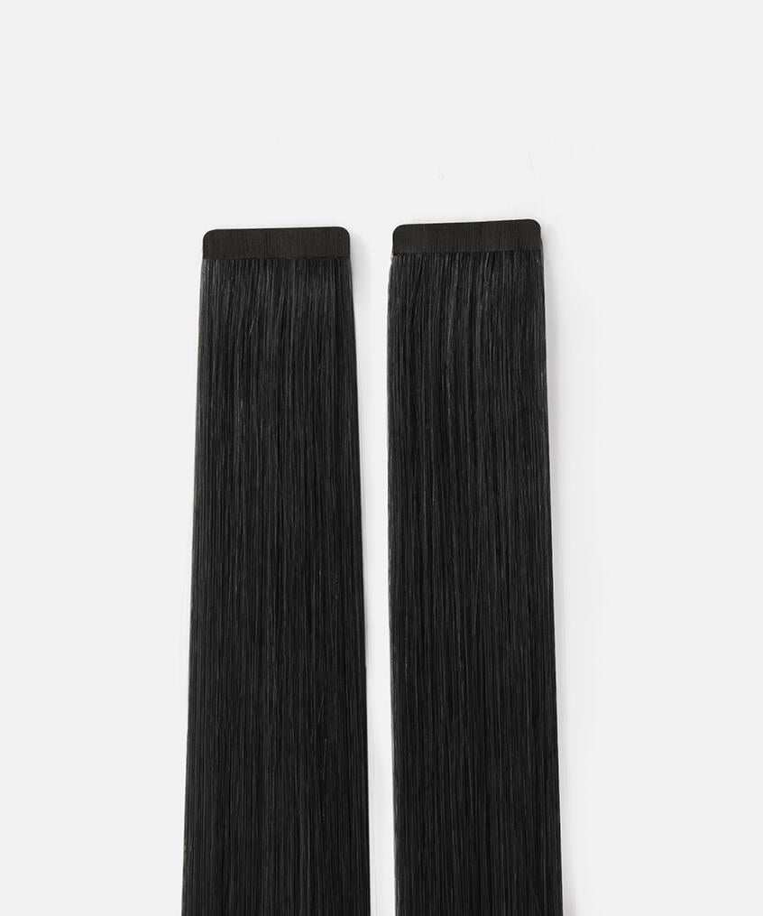 Ultra Tape Extensions Straight / Classic Tape 4 cm / 10 pieces 1.0 Black 50 cm