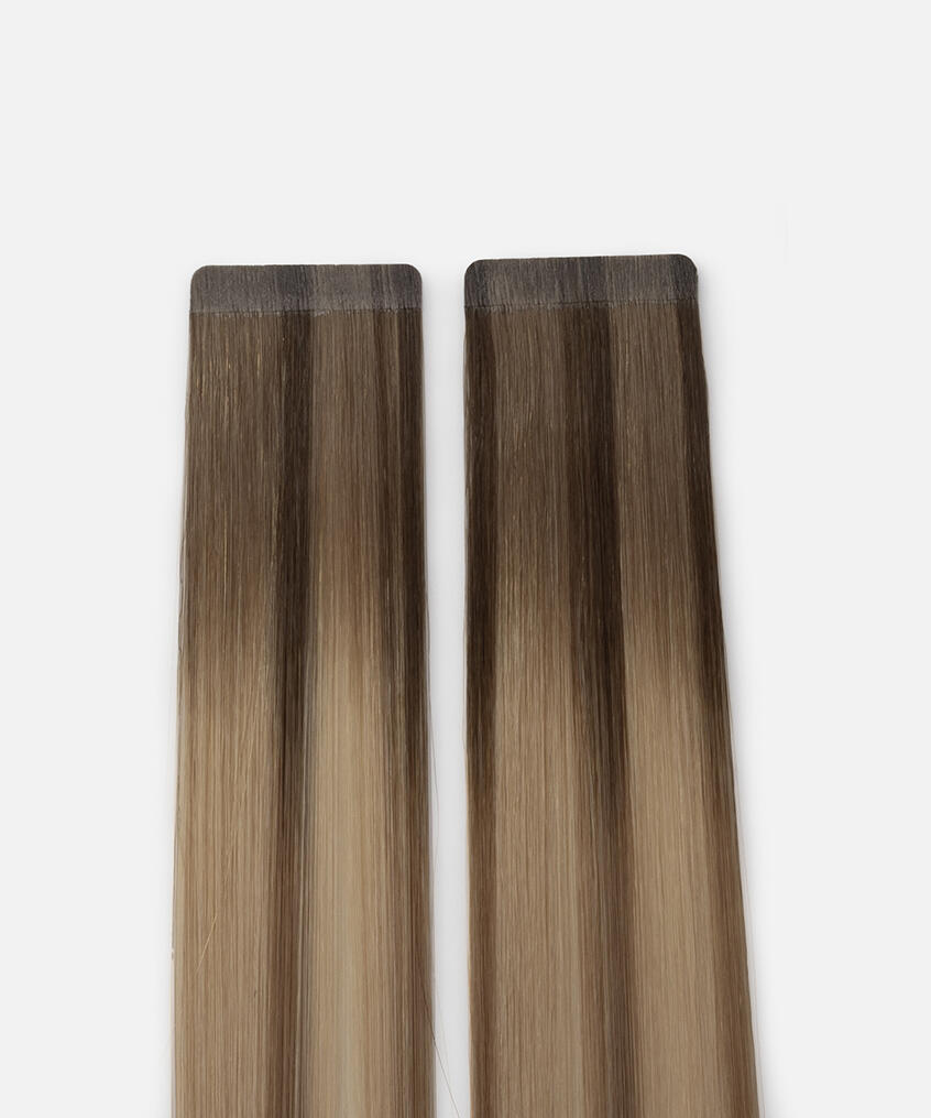 Ultra Tape Extensions Straight / Classic Tape 4 cm / 10 pieces B5.1/7.3 Brown Ash Blonde Balayage 50 cm