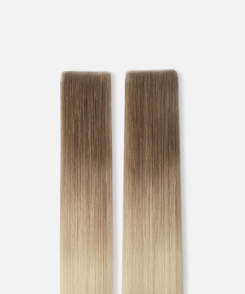 Ultra Tape Extensions Staight / Seamless Tape 3 cm / 10 pieces B7.3/10.10 Cool Platinum Blonde Balayage 50 cm