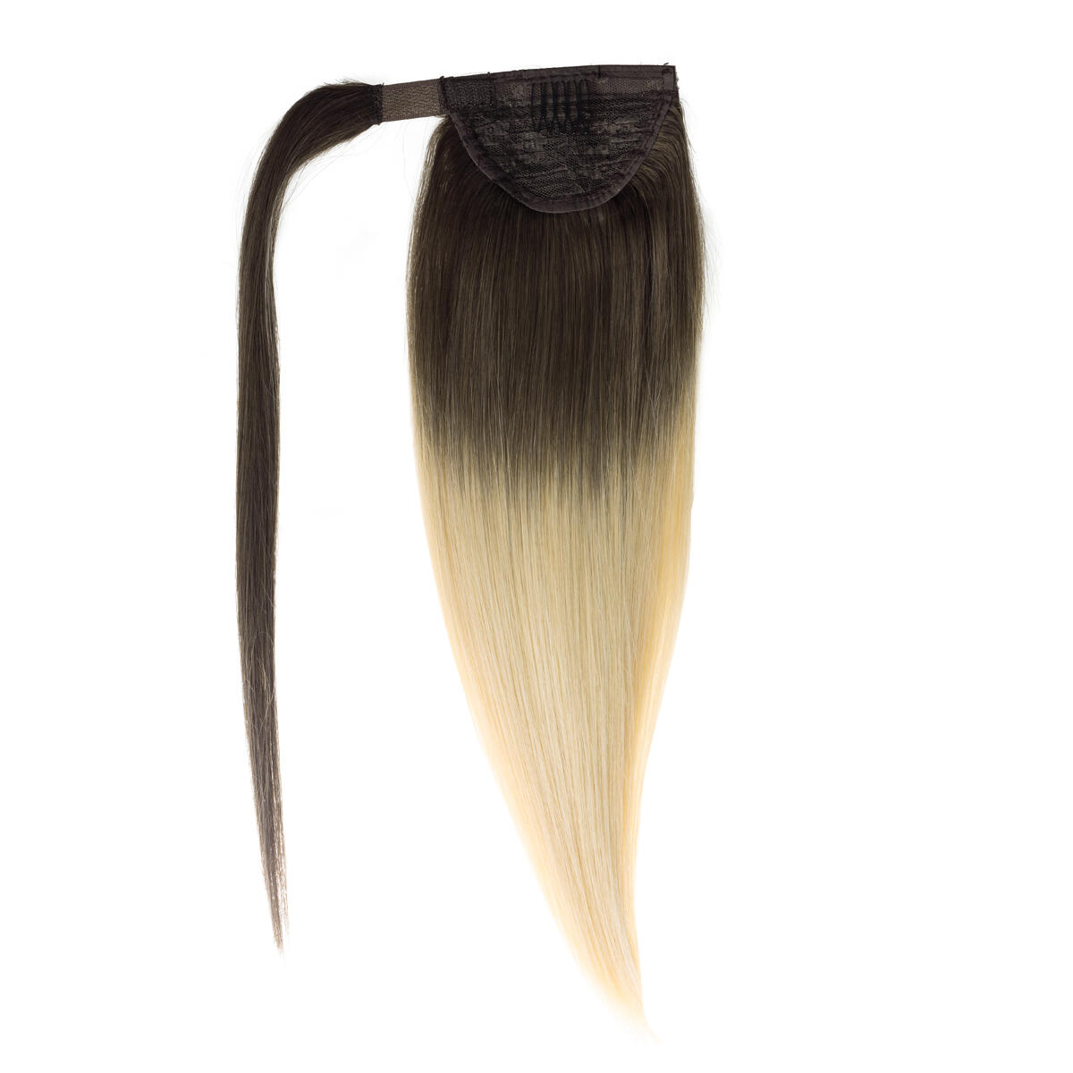 Rapunzel Clip In Ponytail O2 6 8 0 Dark Ash Blond Ombre 50 Cm