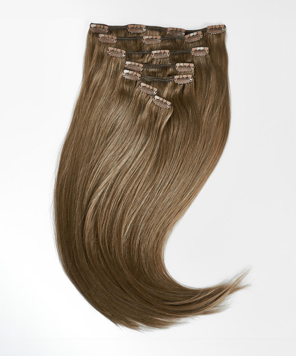 Classic Clip-ins Straight / Medium Volume / 7 pieces 5.1 Medium Ash Brown 50 cm