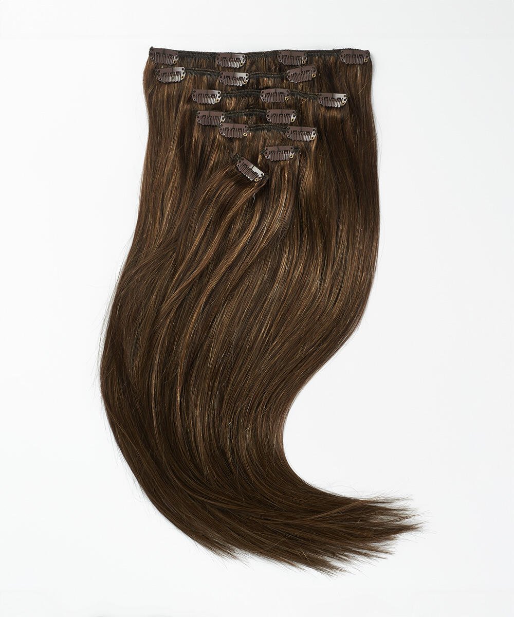 Classic Clip-ins Straight / Medium Volume / 7 pieces M2.3/5.0 Chocolate Mix 40 cm