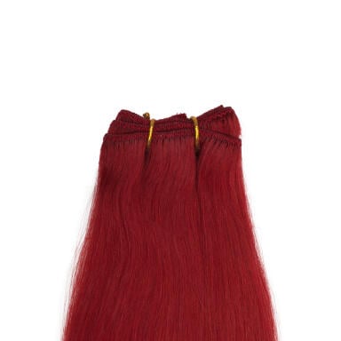 Premium Weft Extensions Straight / Double Layer / Medium Volume 6.0 Red Fire 50 cm