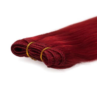 Premium Weft Extensions Straight / Double Layer / Medium Volume 6.0 Red Fire 50 cm