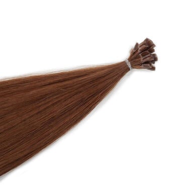 Premium Keratin Extensions Straight / 20 pieces 5.4 Copper Brown 30 cm