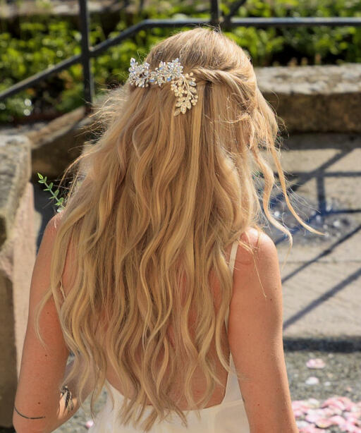 clip-ins bride hair extensions