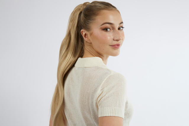 ponytail puff cendre ash blonde mix